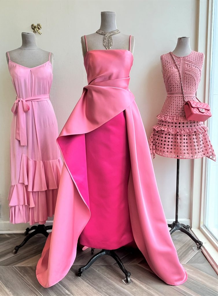 Elegant A Line Spaghetti Straps Pink Satin Long Prom Dress Evening Dresses With Pleated