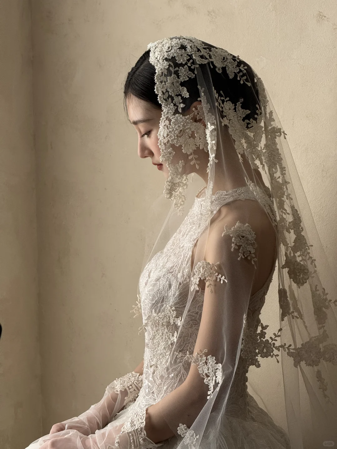 Vintage Ball Gown Halter White Tulle Lace With Veil Gloves Long Wedding Dresses