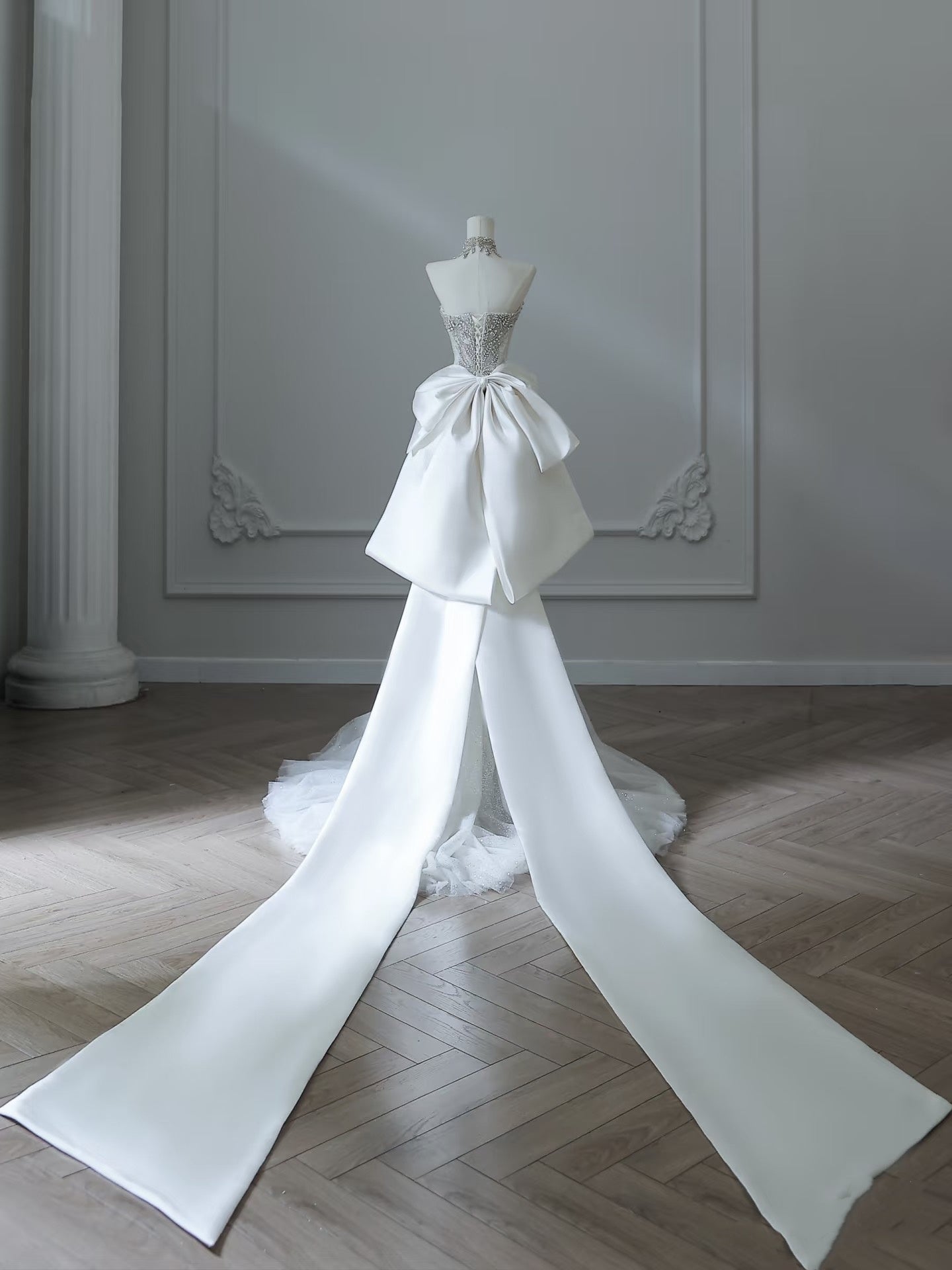 Princess Mermaid Sweetheart White Tulle Long Wedding Dresses Brides Dress