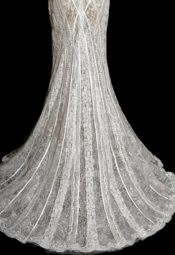 Unique Mermaid Off The Shoulder Tulle Lace Long Wedding Dresses