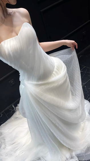 Unique Mermaid Sweetheart Chiffon Long Wedding Dresses