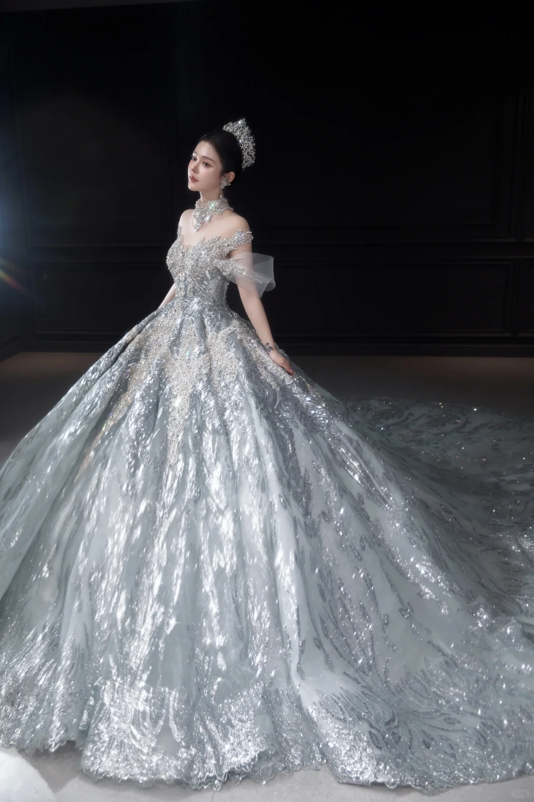 Timeless Ball Gown Off The Shoulder Tulle Sequin Long Wedding Dresses