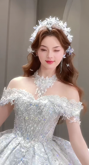 Timeless Ball Gown Off The Shoulder Tulle Sequin Beaded Long Wedding Dresses