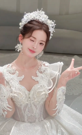 Unique Ball Gown Tulle Sequin Beaded Long Sleeves Long Wedding Dresses
