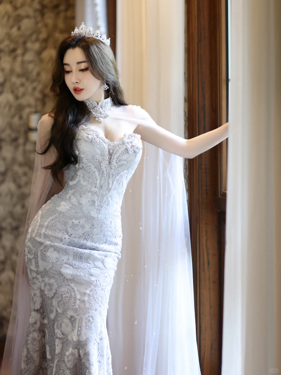 Dreamy Mermaid Strapless Satin Tulle Sequin Long Wedding Dresses