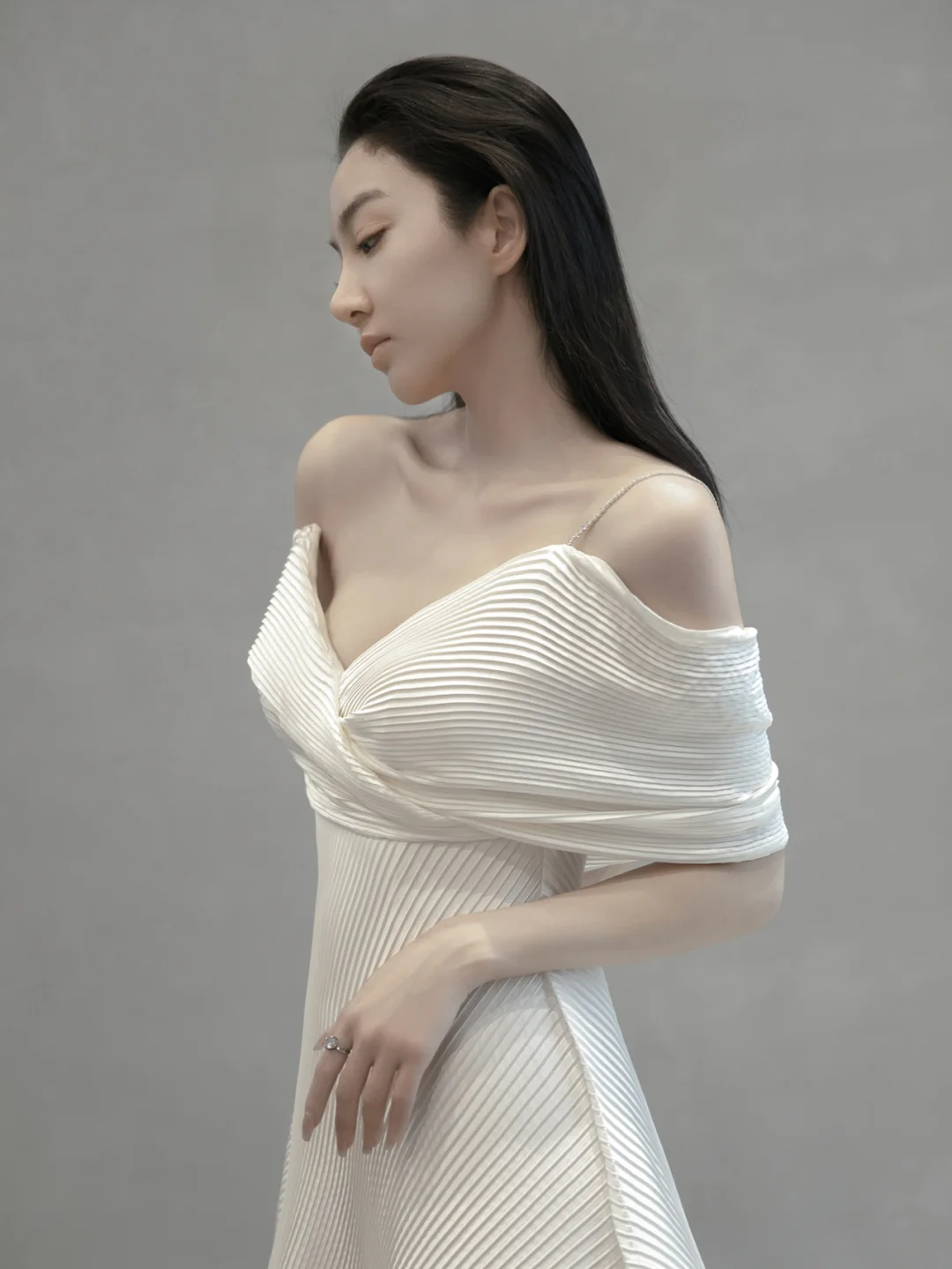 Unique A Line Spaghetti Straps Satin Long Wedding Dresses