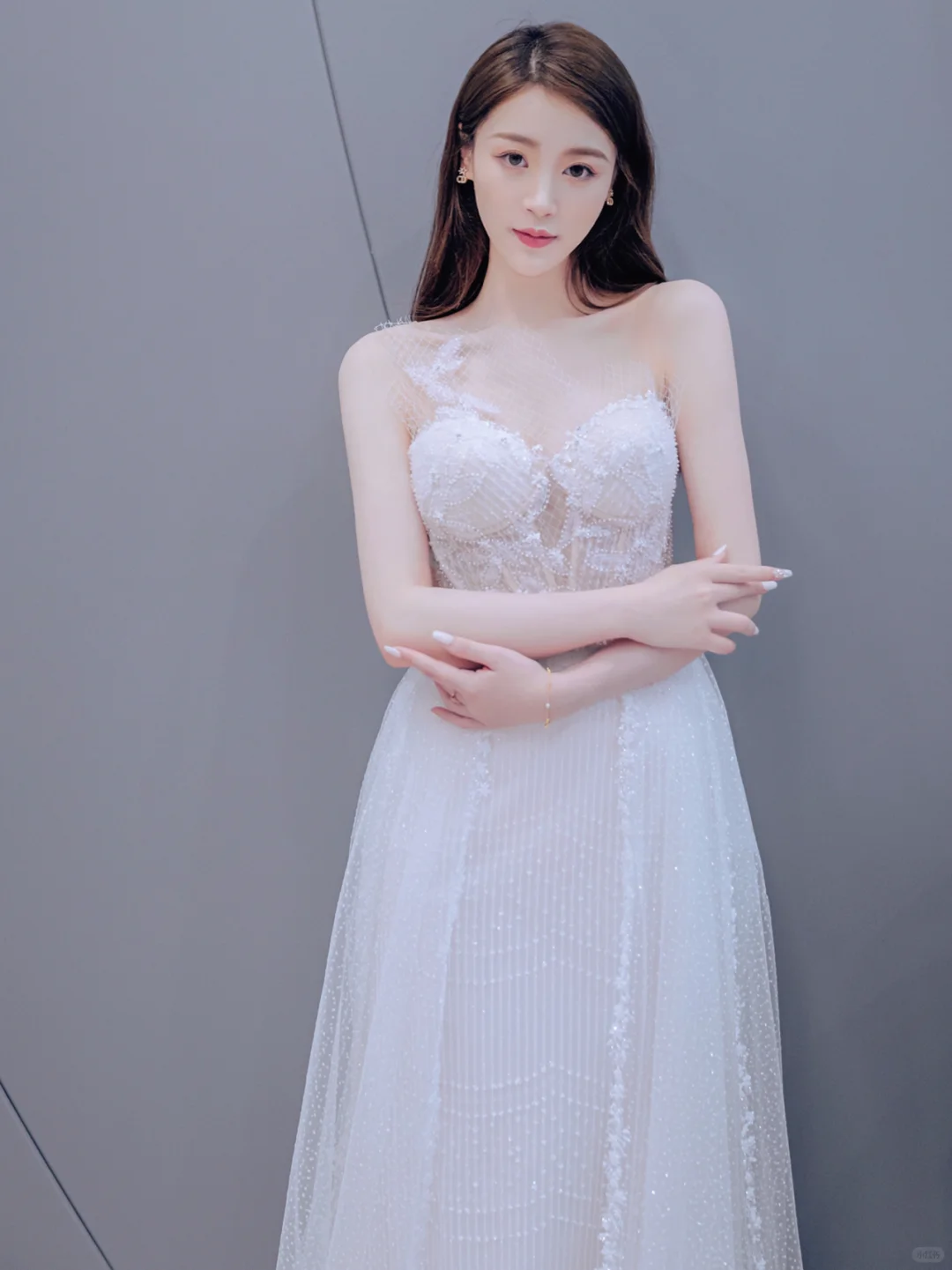 Pretty A Line One Shoulder Tulle Applqiue Long Wedding Dresses