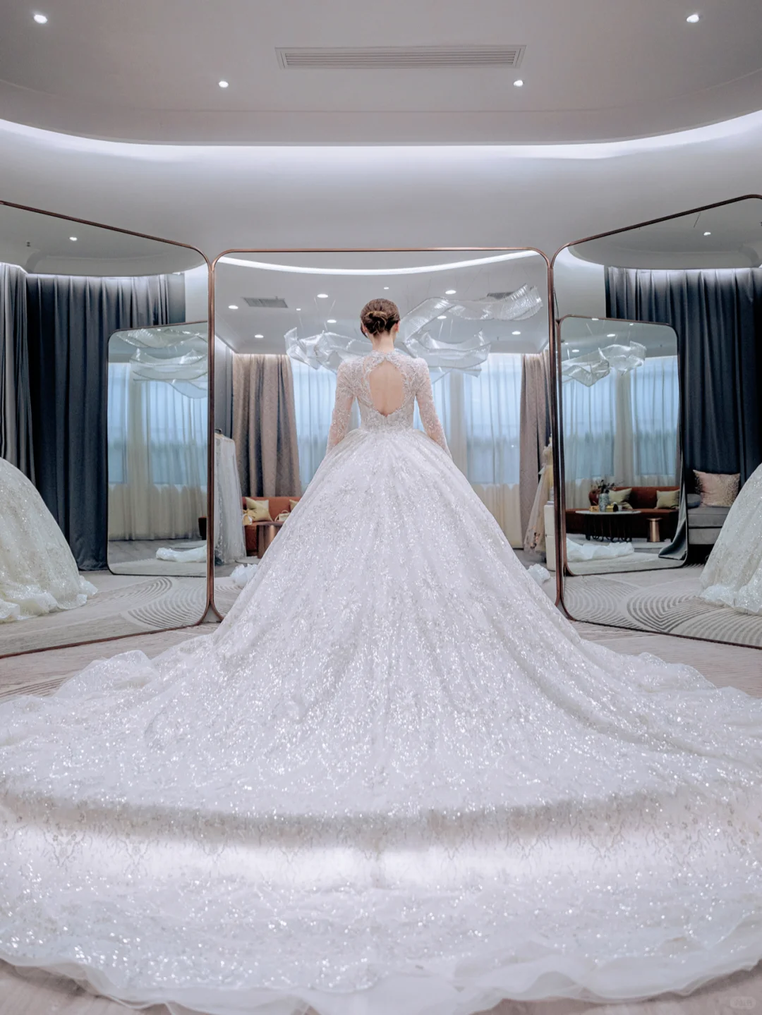 Timeless Ball Gown Tulle Lace Sequin Long Sleeves Long Wedding Dresses