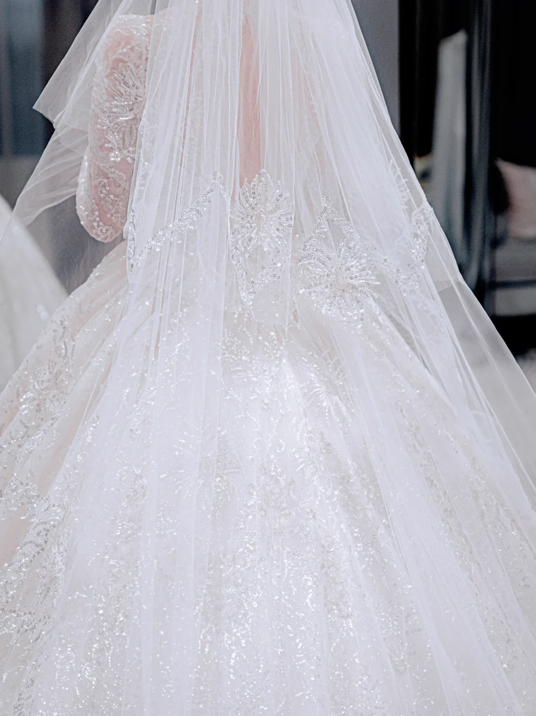 Timeless Ball Gown Tulle Lace Sequin Long Sleeves Long Wedding Dresses