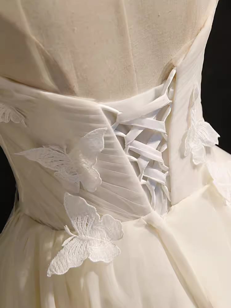 Cute Ball Gown Scoop Neckline White Tulle Party Dress Lace Homecoming Dresses