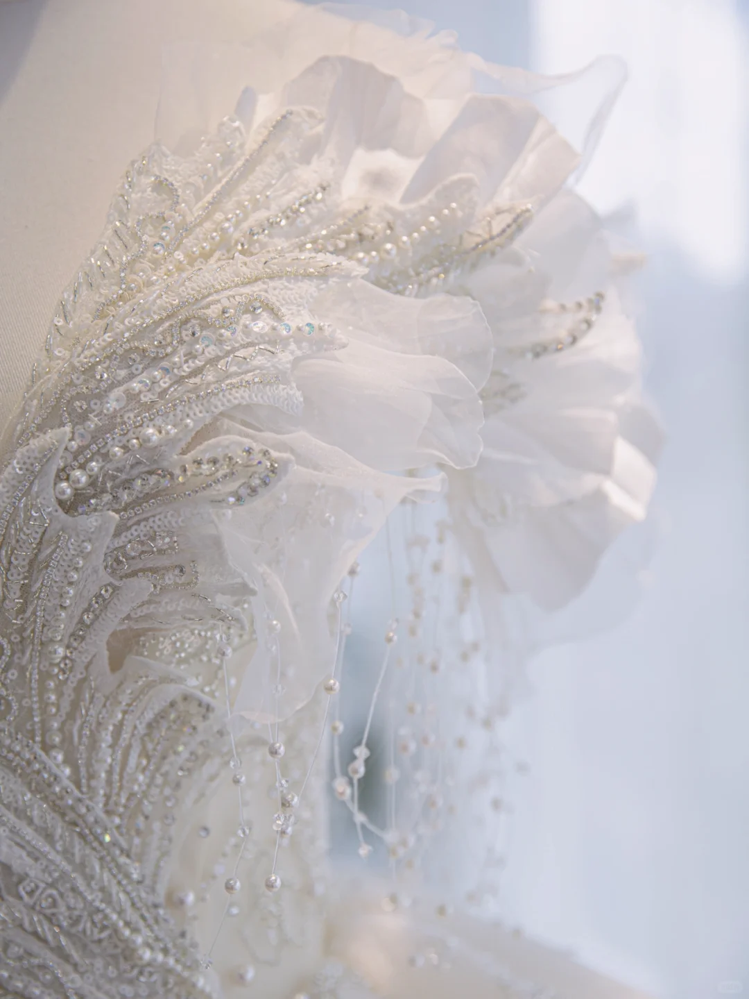 Timeless Ball Gown Off The Shoulder Tulle Sequin Beads Long Wedding Dresses
