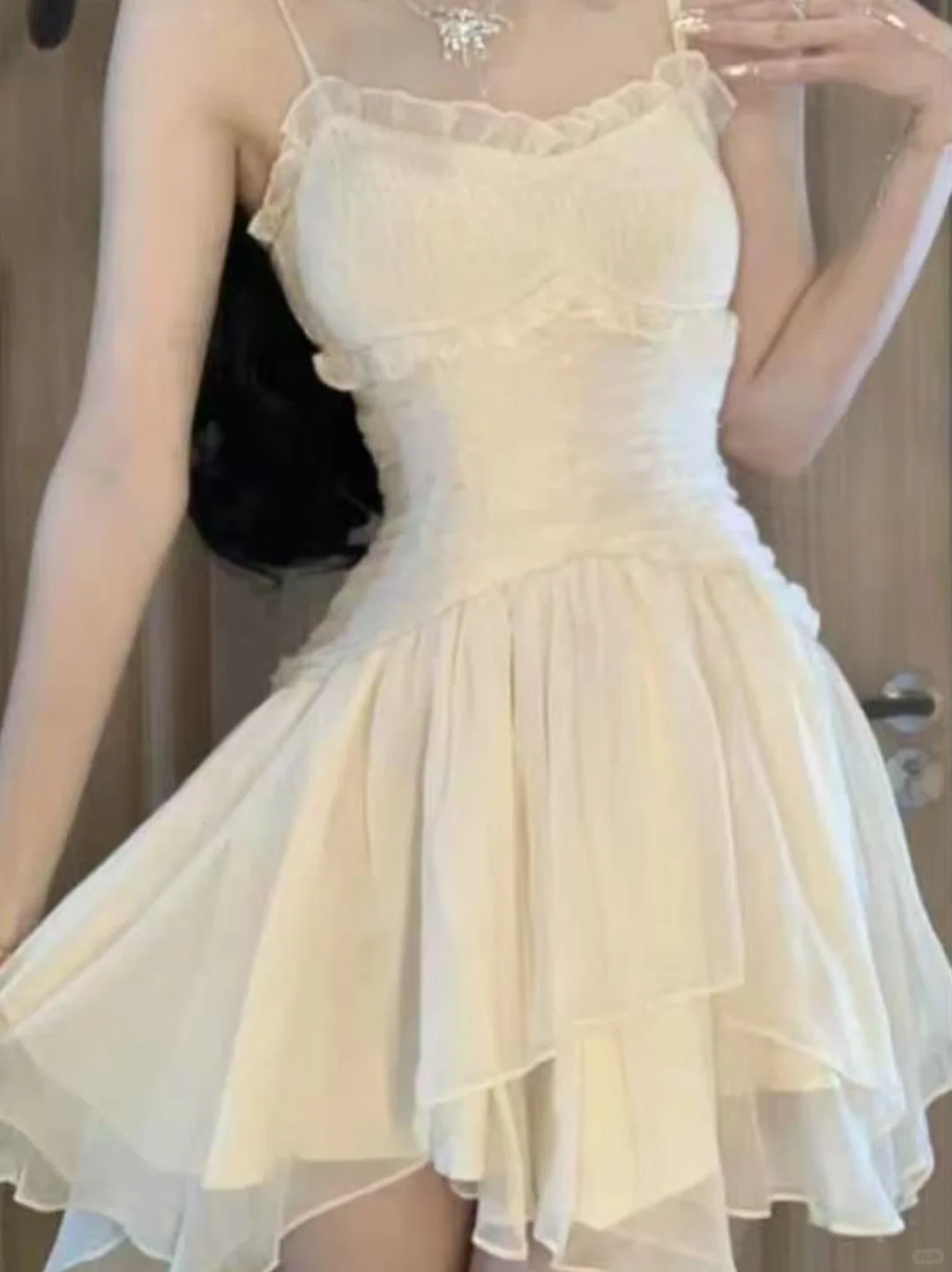 Cute A Line Spaghetti Straps Chiffon Short Homecoming Dress 16th Birthday Outfits