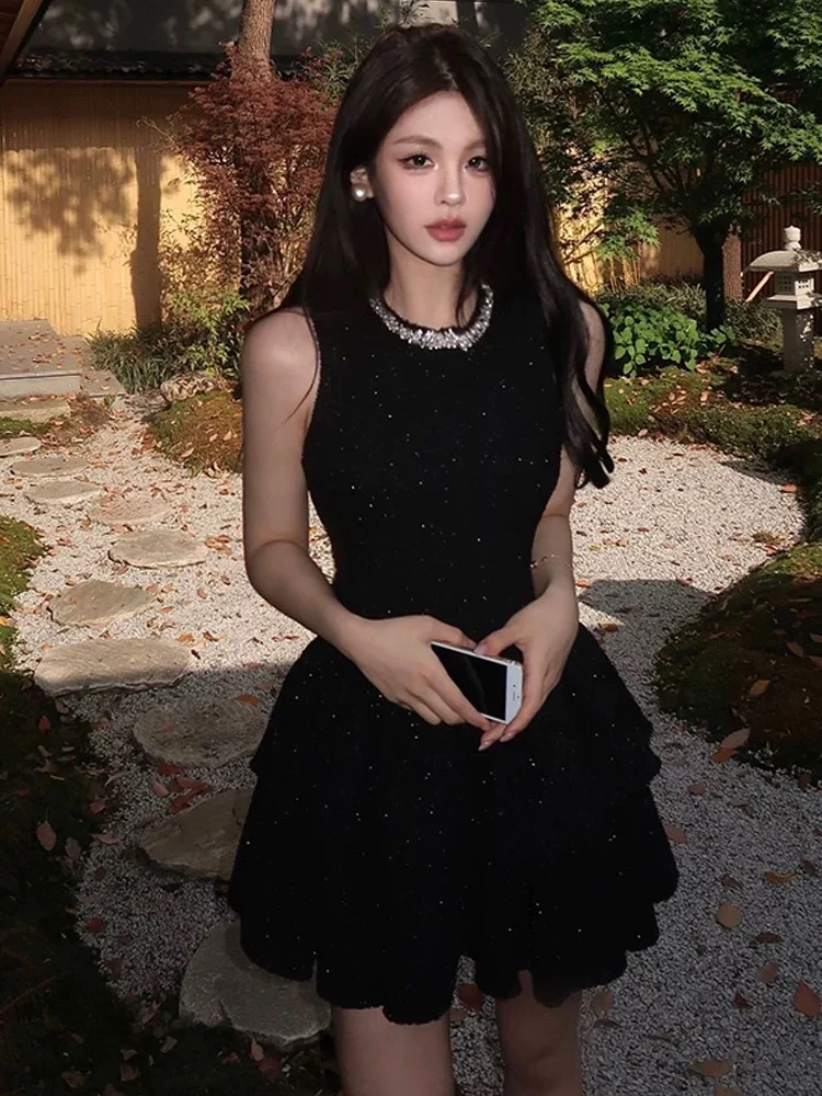 Sweet 16th Black A Line Halter Satin Sequin Short Homecoming Dress Birthday Outfits