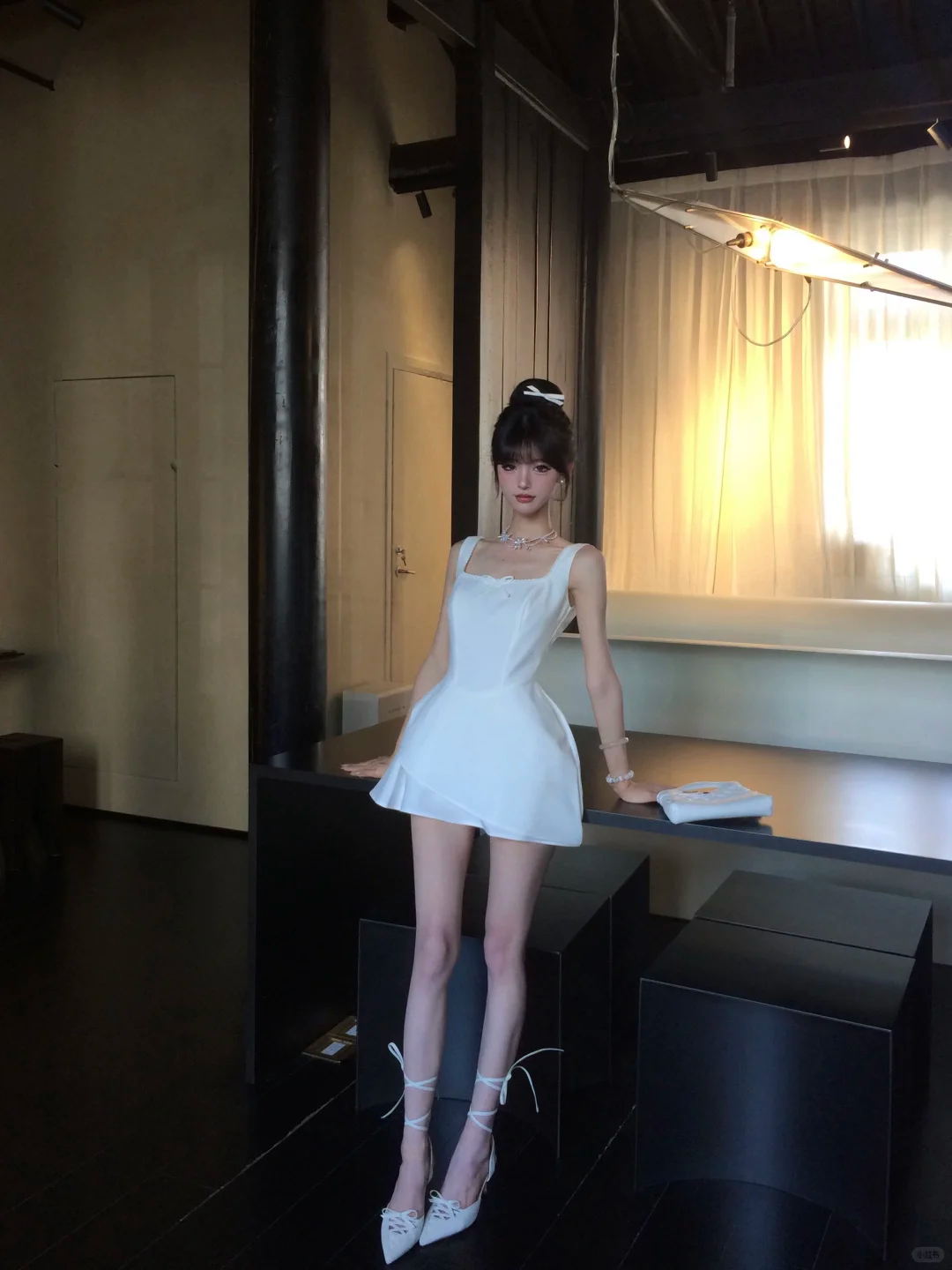 White 16th A Line Square Satin Short Homecoming Dress Birthday Outfits