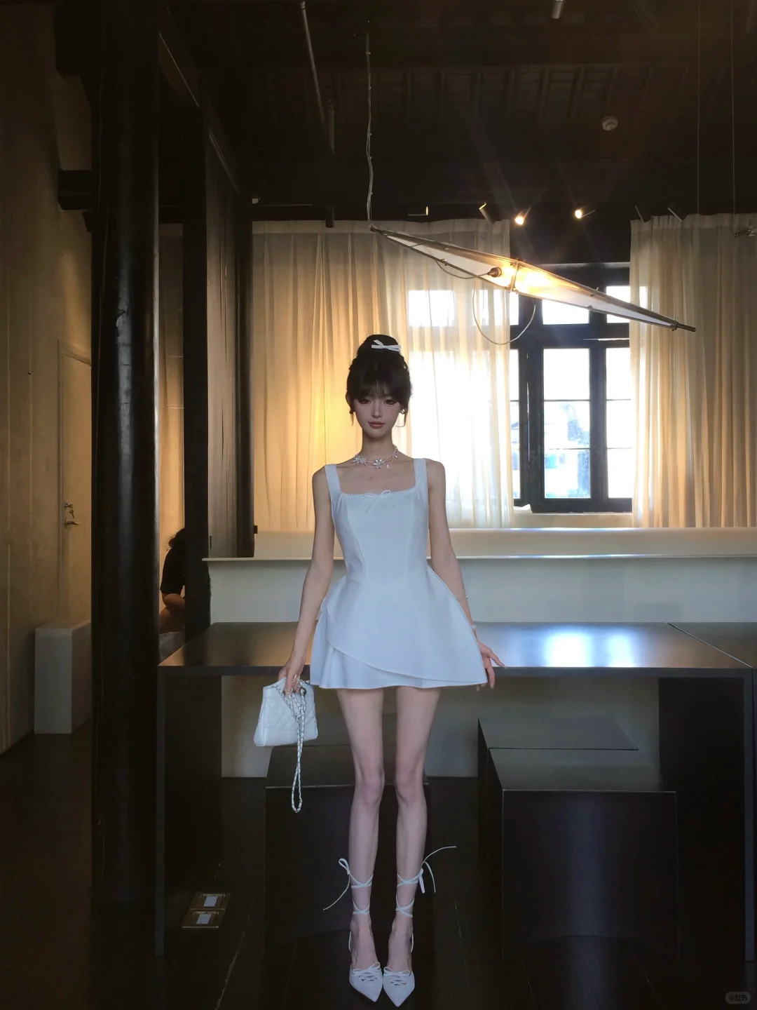 White 16th A Line Square Satin Short Homecoming Dress Birthday Outfits