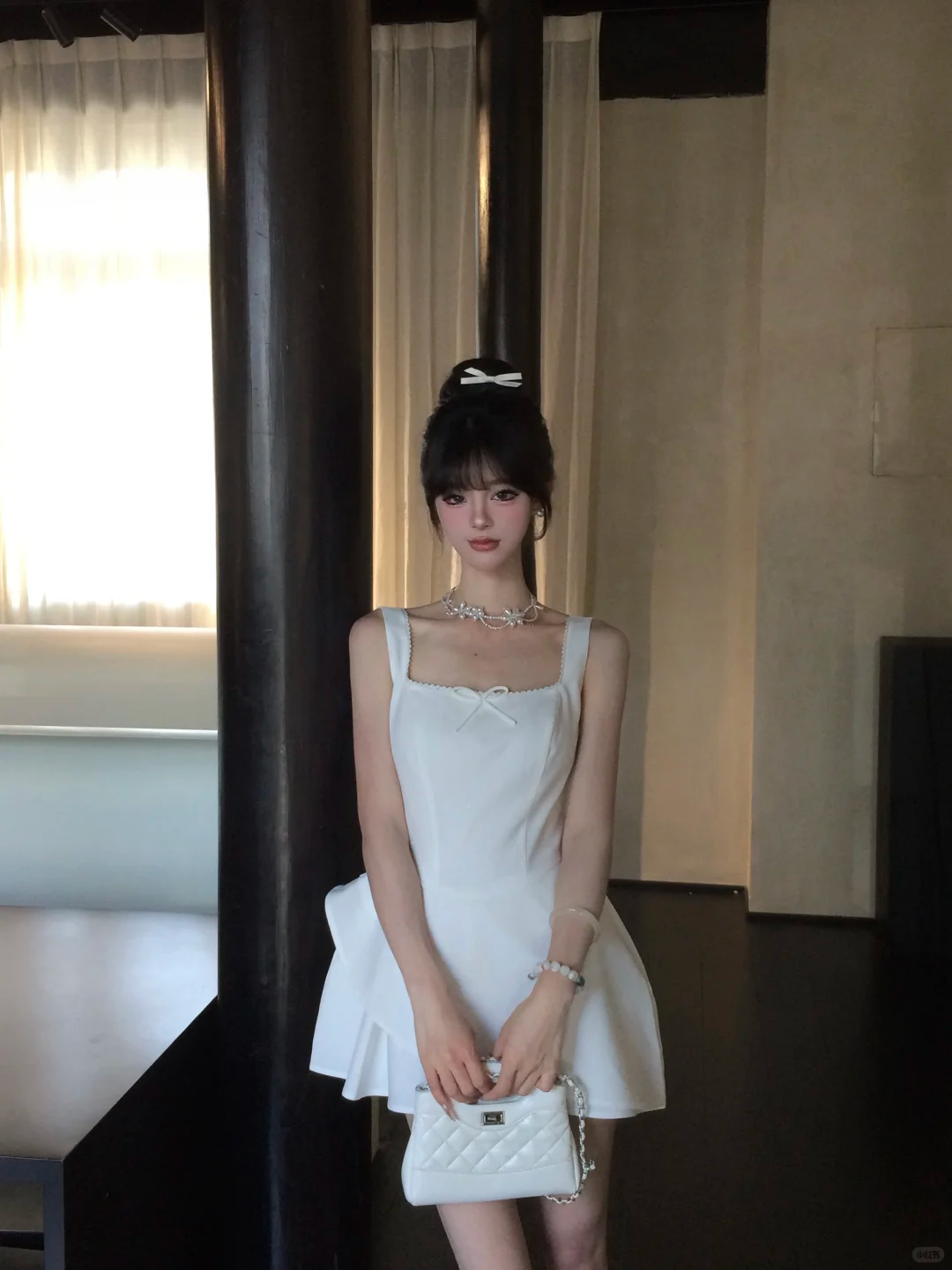 White 16th A Line Square Satin Short Homecoming Dress Birthday Outfits