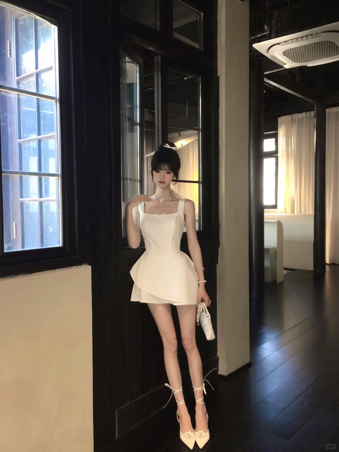 White 16th A Line Square Satin Short Homecoming Dress Birthday Outfits
