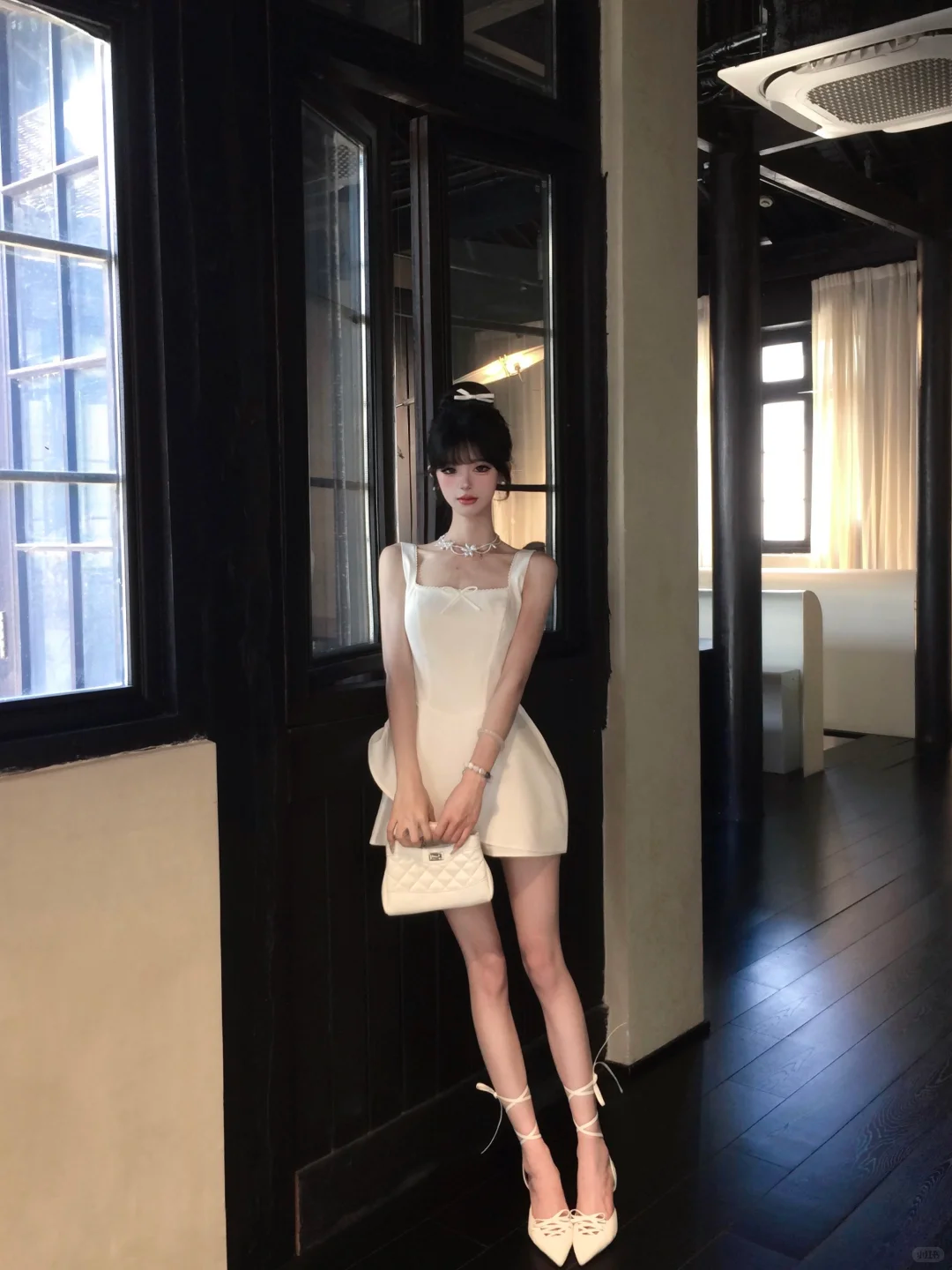 White 16th A Line Square Satin Short Homecoming Dress Birthday Outfits