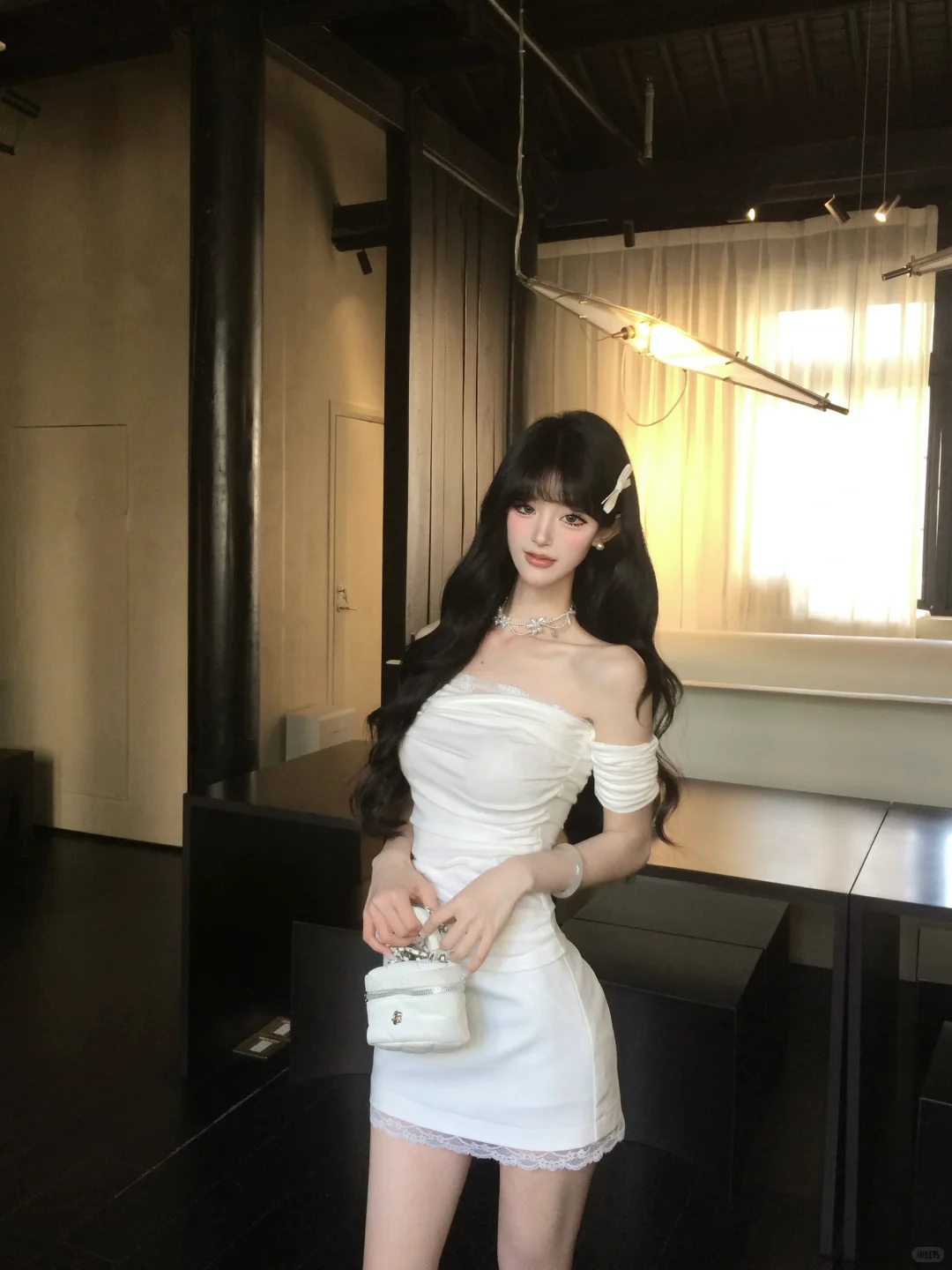 Chic 20th White Mermaid Off The Shoulder Satin Short Homecoming Dress Birthday Outfits