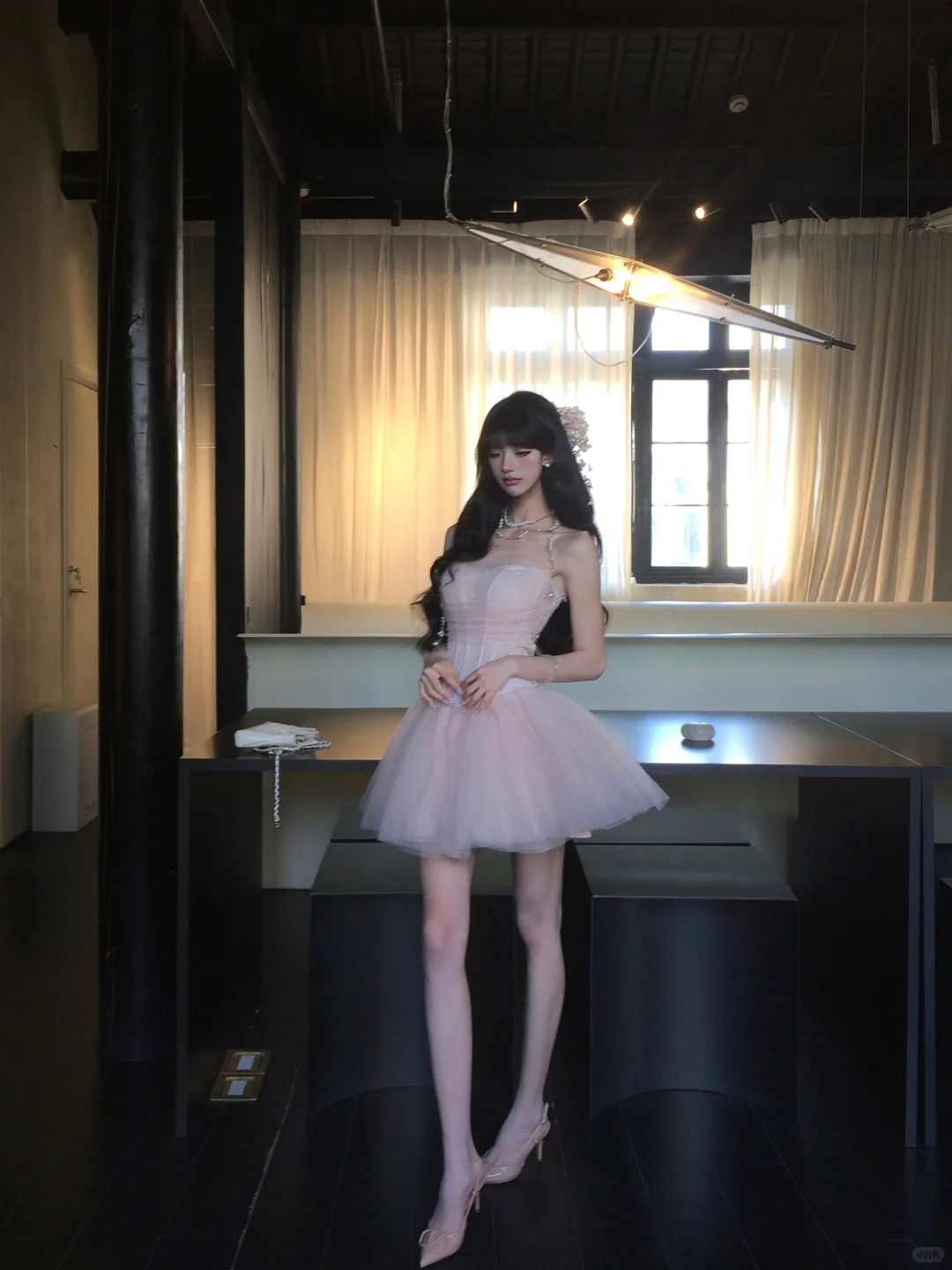 Princess 18th Pink Ball Gown Strapless Tulle Short Homecoming Dress Birthday Outfits