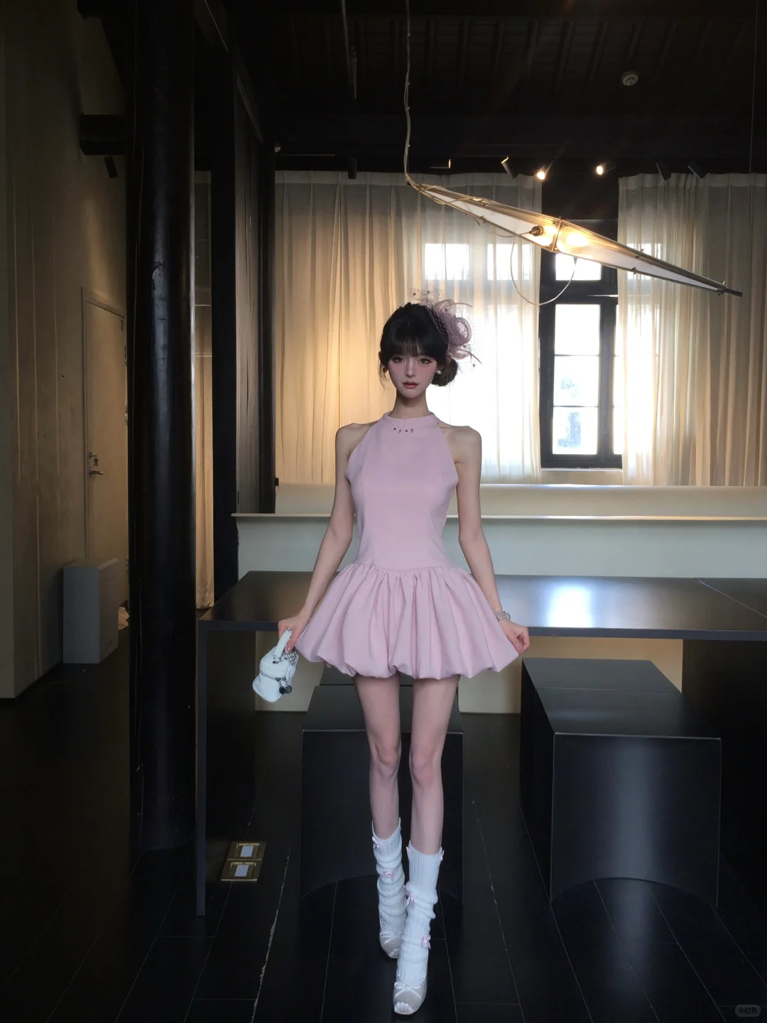 Sweet 17th Pink A Line Halter Satin Short Homecoming Dress Birthday Outfits