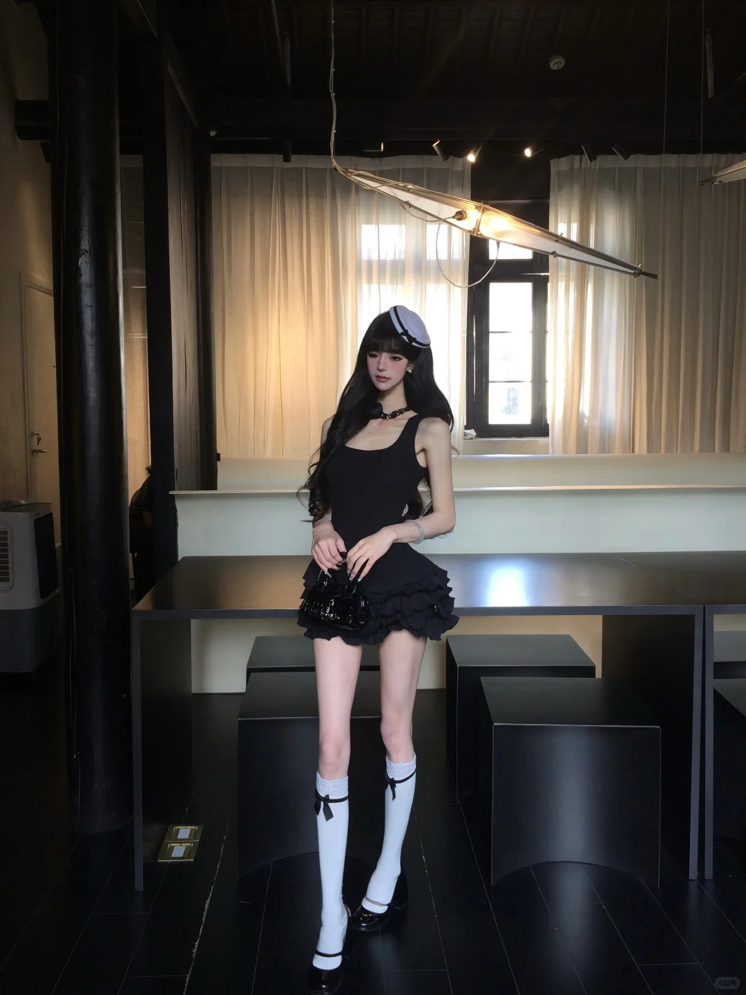 Simple 19th A Line U Neck Black Satin Short Homecoming Dress Birthday Outfits