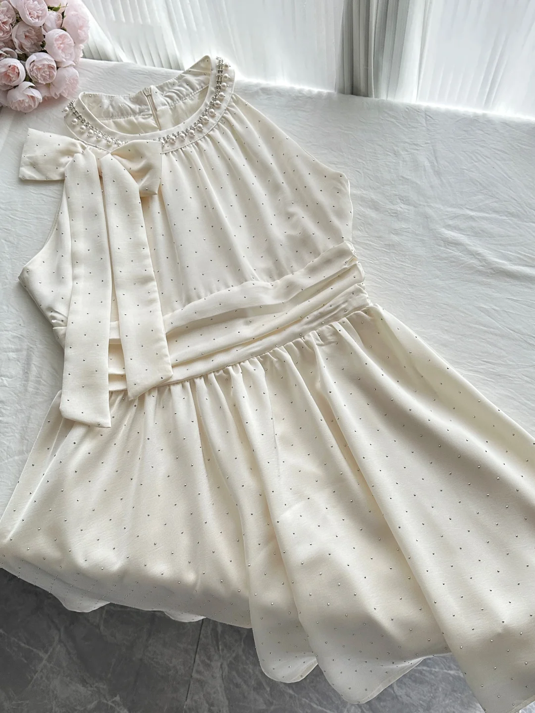 Pretty 19th A Line Halter Satin Beads Short Homecoming Dress Birthday Outfits