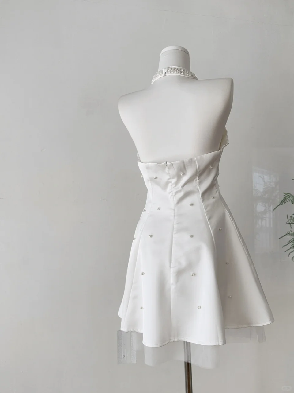 Sweet 16th A Line Halter Satin Beads Short Homecoming Dress Birthday Outfits