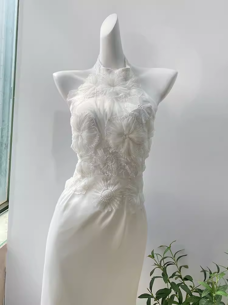 Simple Sheath High Neckline Lace Birthday Dress White Homecoming Dresses