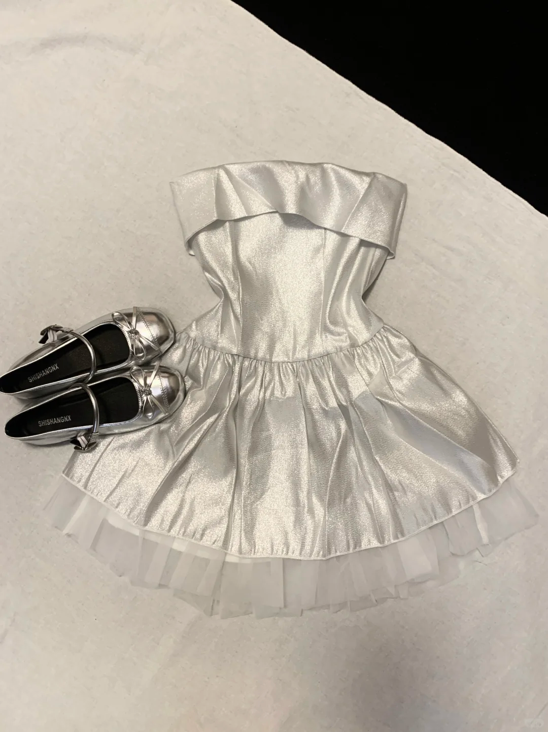 Pretty A Line Strapless Satin Tulle Short Homecoming Dress 16th Birthday Outfits