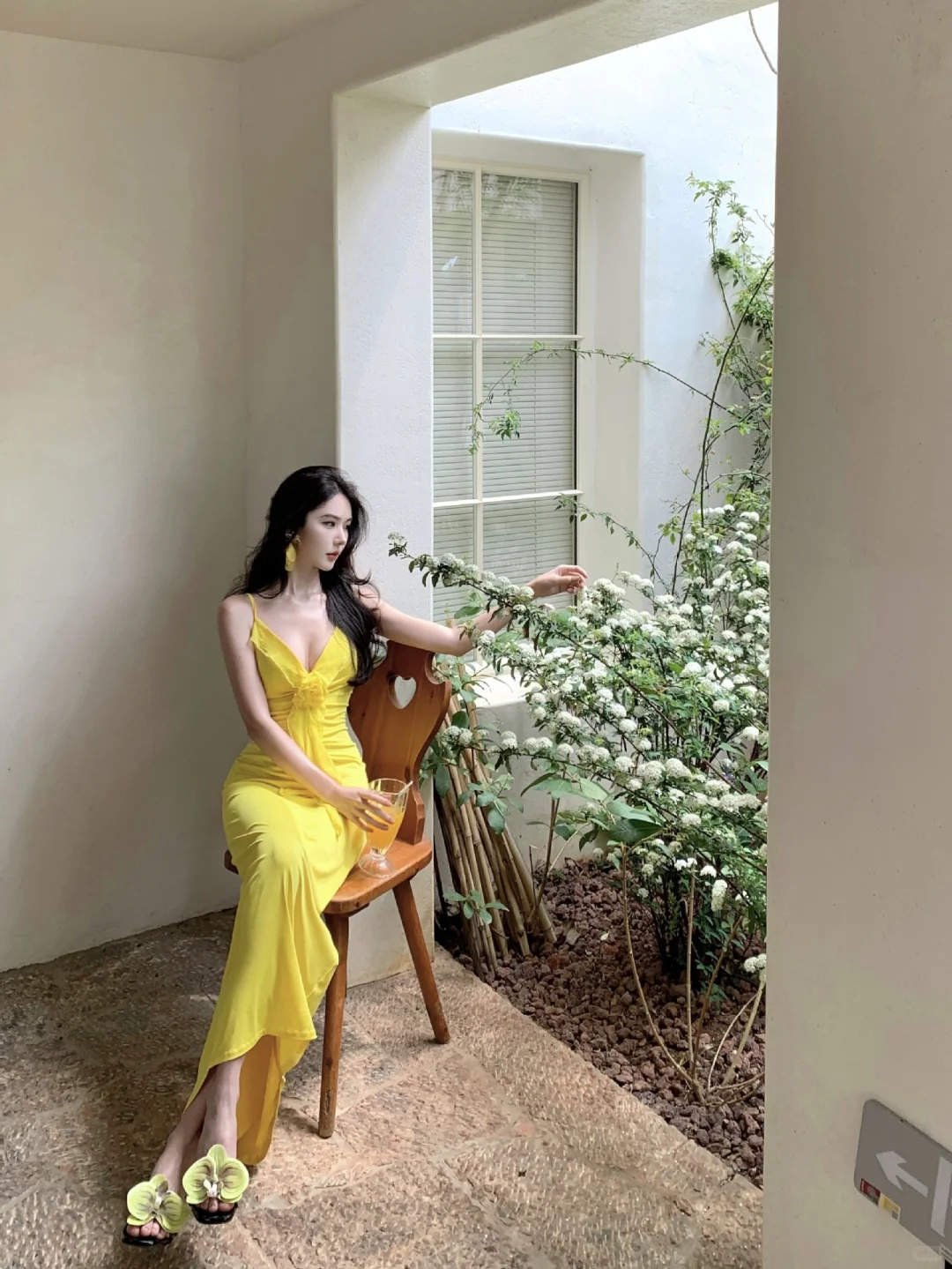 Yellow Mermaid Spaghetti Straps Satin Long Prom Dresses Formal Dress