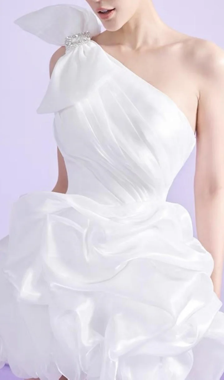 Simple Sheath One Shoulder Short Birthday Dress White Homecoming Dresses