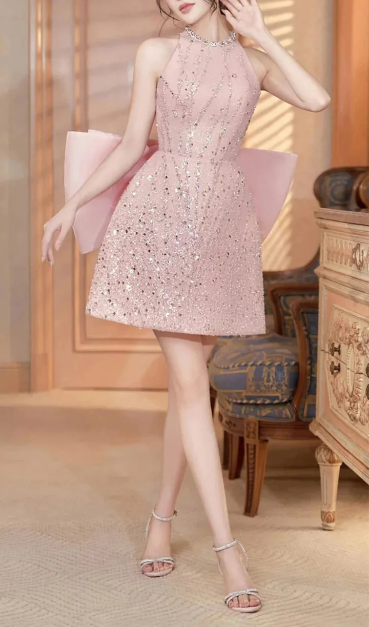 Simple A Line Scoop Short Birthday Dress Pink Homecoming Dresses