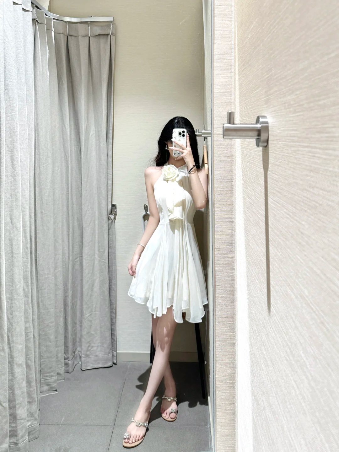 Classy A Line Halter Chiffon Short Homecoming Dress 20th Birthday Outfits