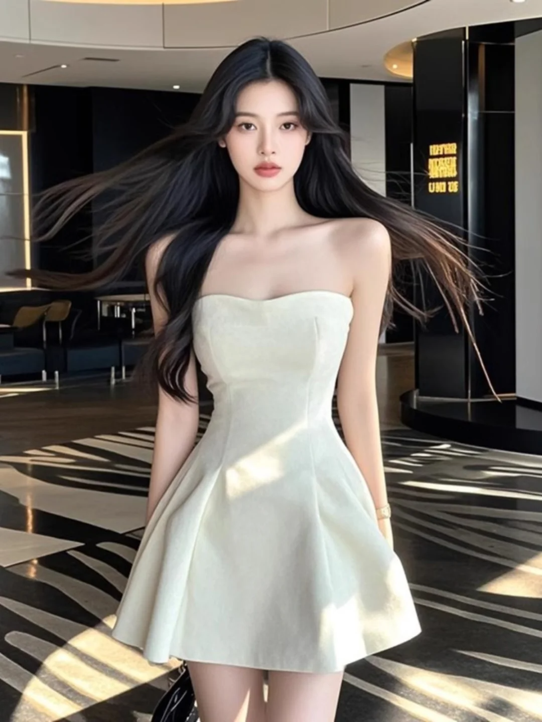 Simple A Line Strapless Satin Short Homecoming Dress 16th Birthday Outfits