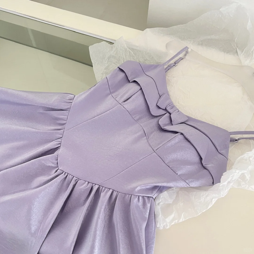 Pretty A Line Spaghetti Straps Lilac Satin Short Homecoming Dress 17th Birthday Outfits