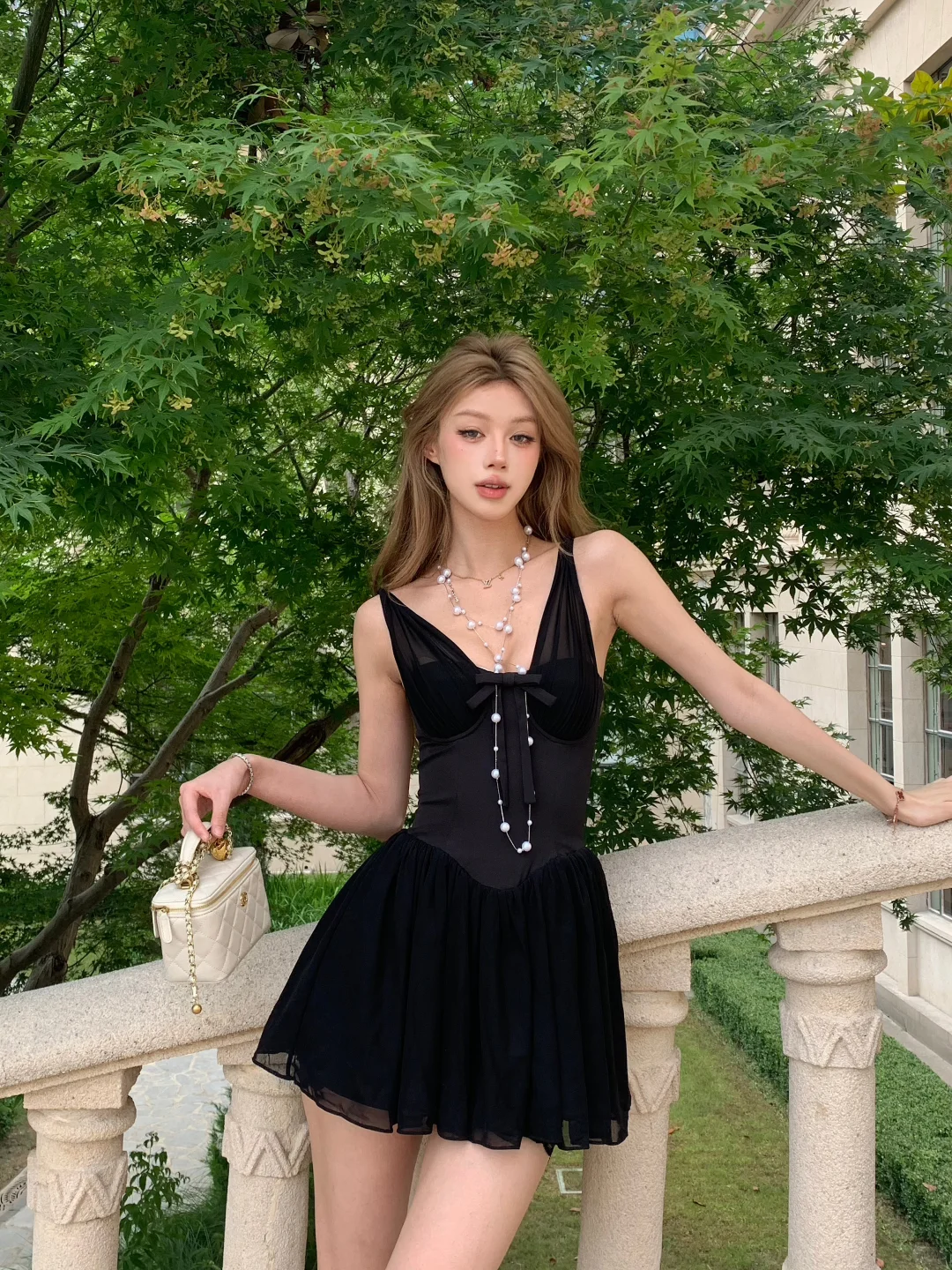 Classy A Line V Neck Black Satin Chiffon Short Homecoming Dress 20th Birthday Outfits