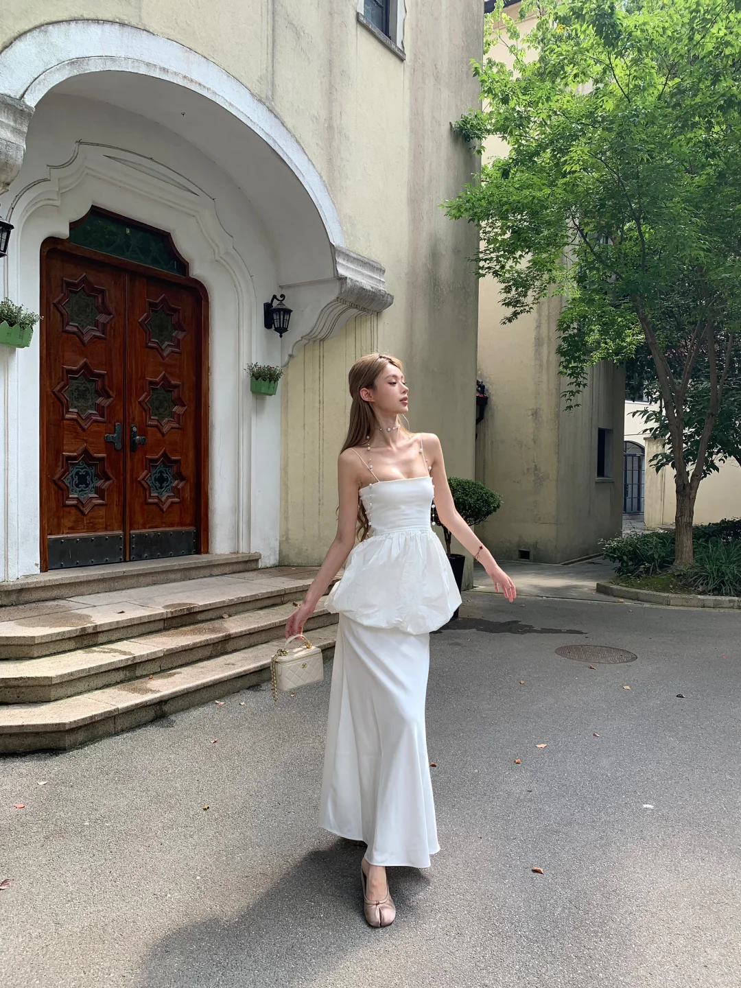 Chic A Line Spaghetti Straps Satin Long Prom Dresses Formal Dress