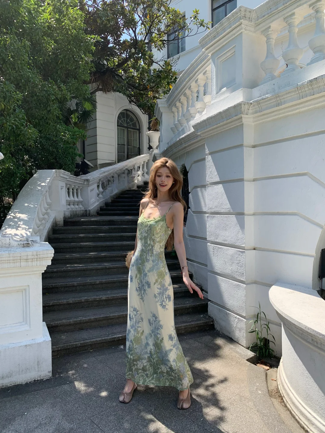Elegant Mermaid Spaghetti Straps Satin Printed Lace Long Prom Dresses Formal Dress
