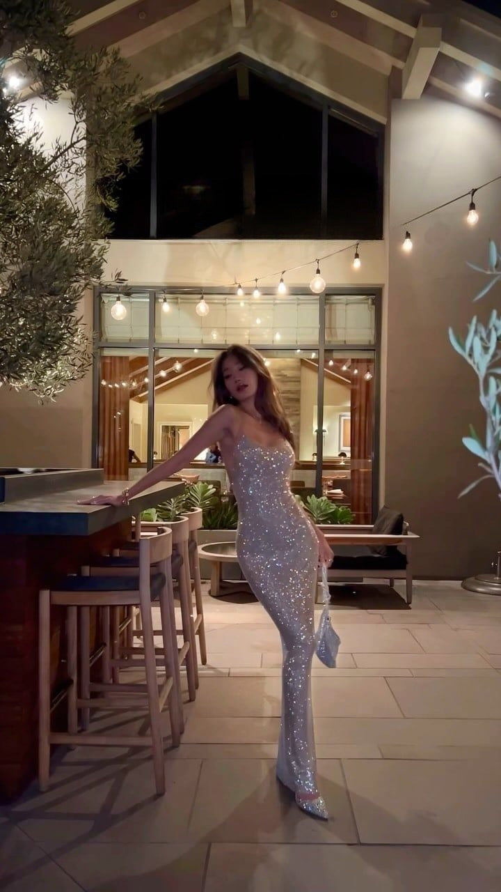 Glitter Mermaid Halter Sequin Backless Long Prom Dresses Formal Dress