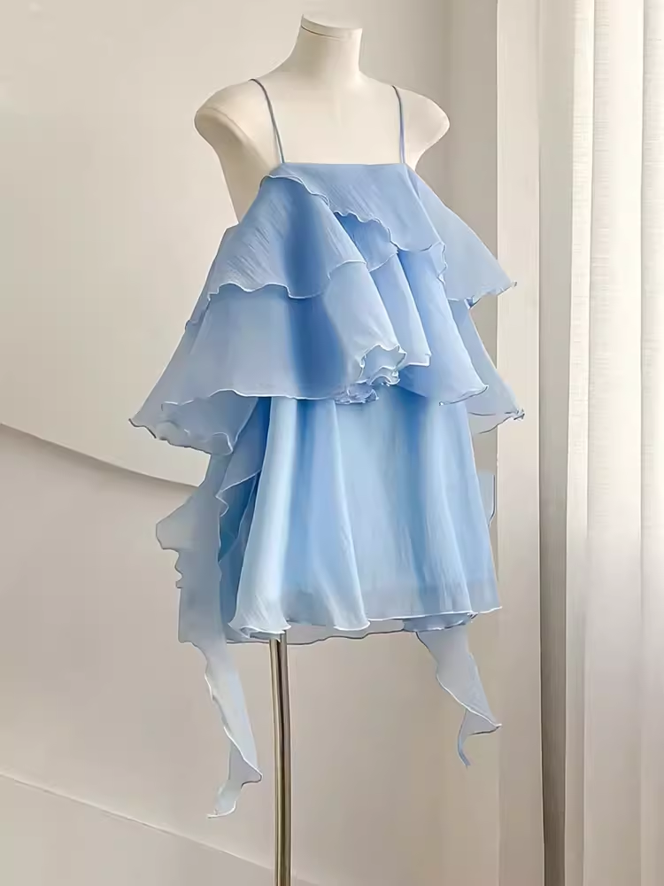 Cute A line Straps 18th Birthday Dress Chiffon Homecoming Dresses