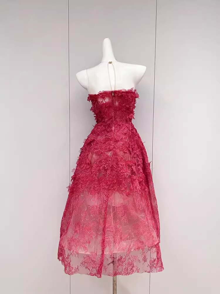 Simple A line Pink Birthday Dress Lace Homecoming Dresses
