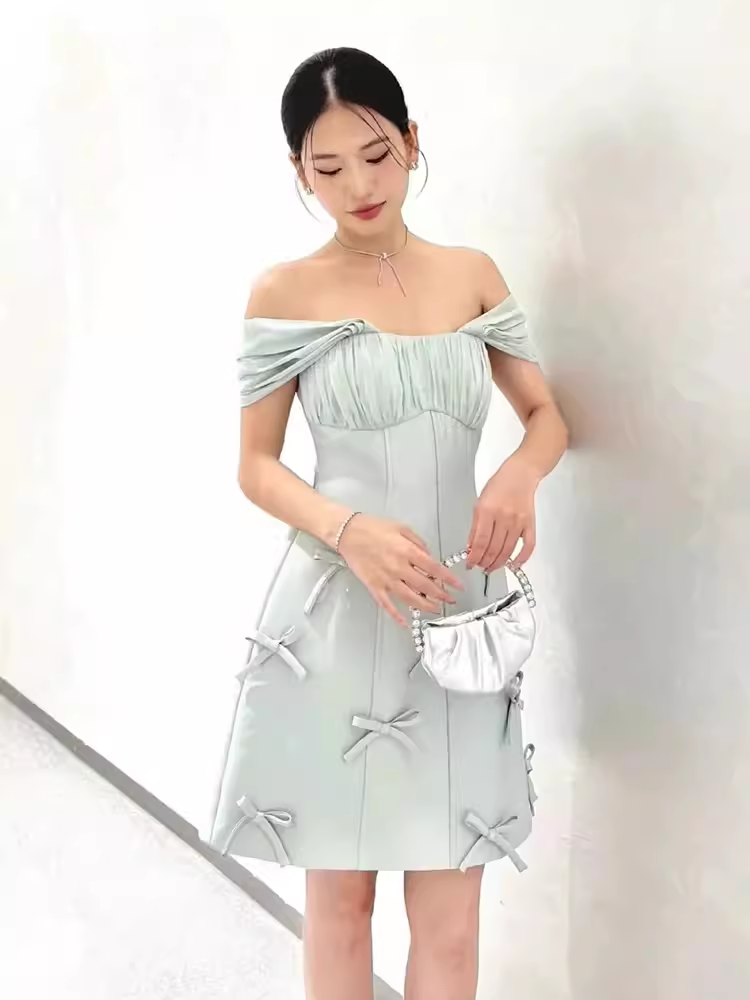 Simple A line Short Birthday Dress Satin Homecoming Dresses