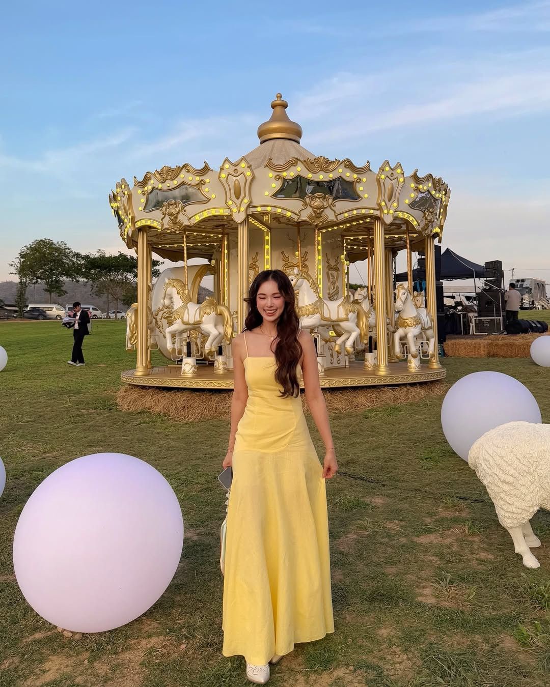 Yellow A Line Spaghetti Straps Satin Long Prom Dresses Formal Dress