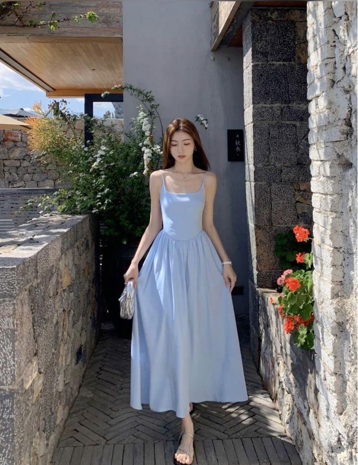 Classy A Line Spaghetti Straps Satin Long Prom Dresses Formal Dress