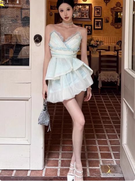Unique A Line Strapless Satin Lace Short Homecoming Dress 17th Birthday Outfits