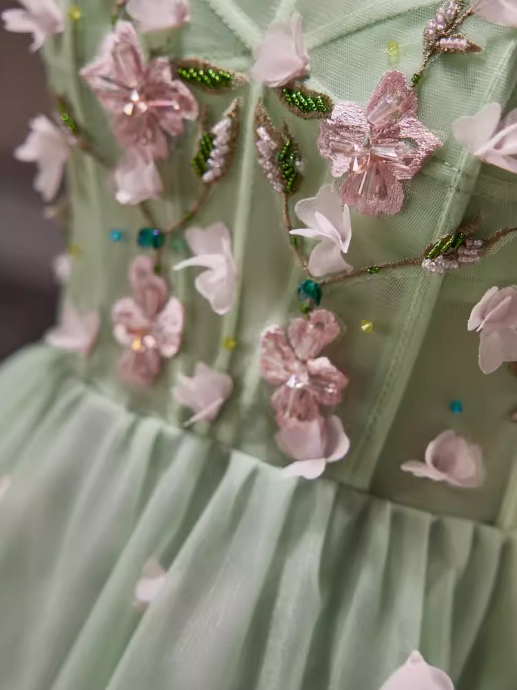 Elegant A Line Mint Green Birthday Outfits Tulle Homecoming Dresses