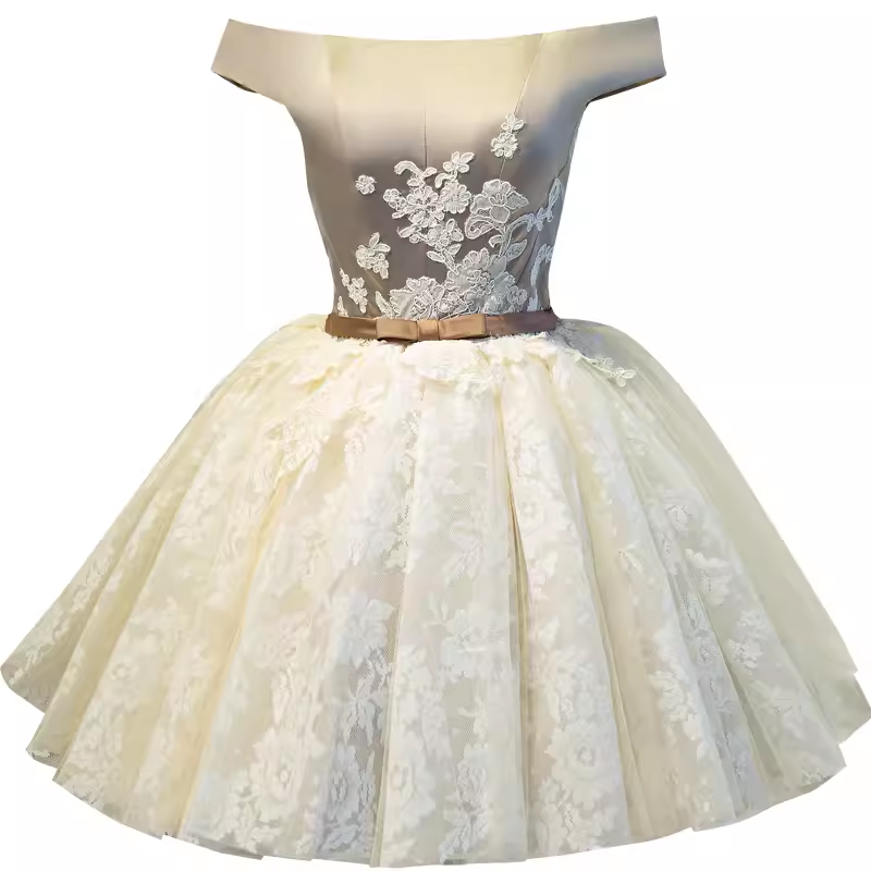 Elegant Ball Gown Off The Shoulder Birthday Outfits Tulle Homecoming Dresses