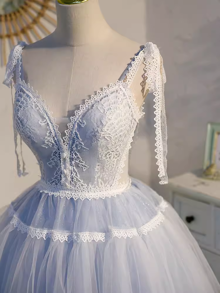 Cute Ball Gown Straps Gray Birthday Outfits Tulle Homecoming Dresses