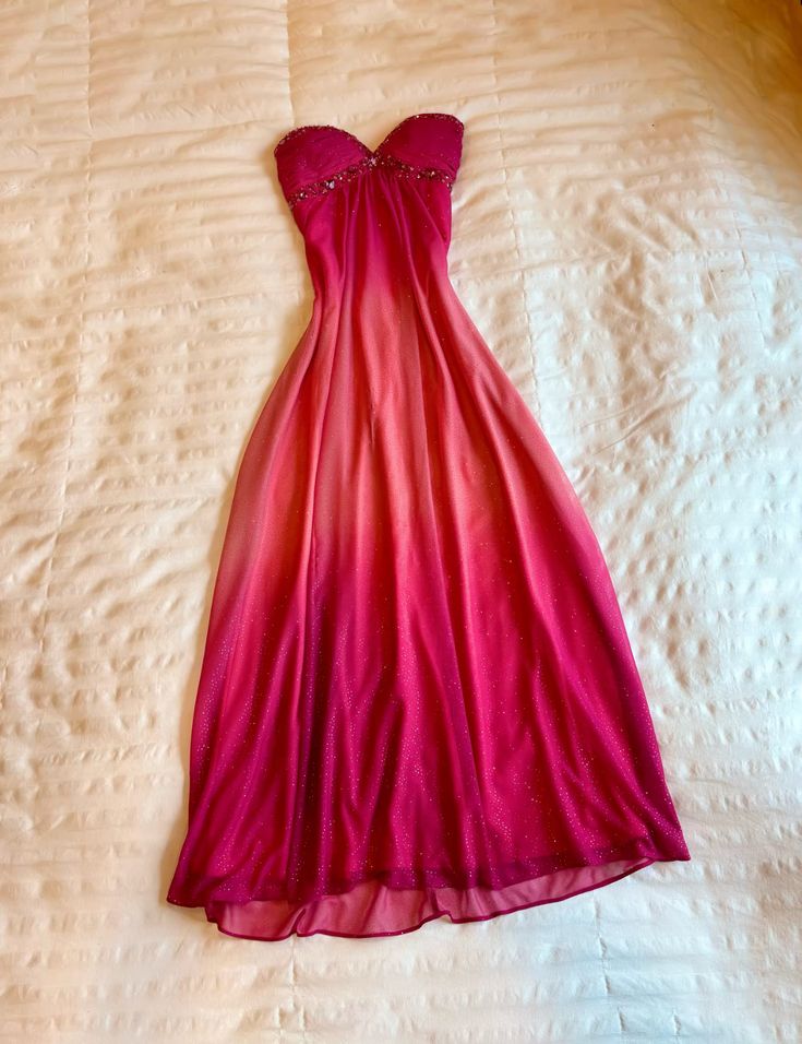 Gradient A line Sweetheart Chiffon Sequin Long Prom Dresses Formal Dress